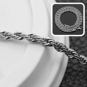 ONM 체인목걸이 은 트위스트 6mm 굵은 써지컬스틸