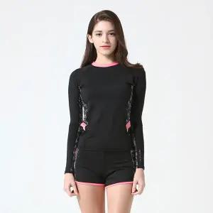 베이직엘르 여성인 프린세스 절개 래쉬가드/비치반바지 BEL-S207K/BEL-S208K