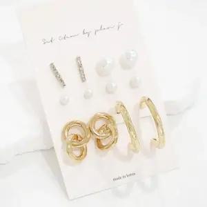 [셀러허브]여자 진주 이어링 더블링 3종 클래식 큐빅 세트 (S13353108)