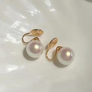 ONM 귀찌 이어링 타입 진주 귀걸이 데일리 주얼리 귀고리