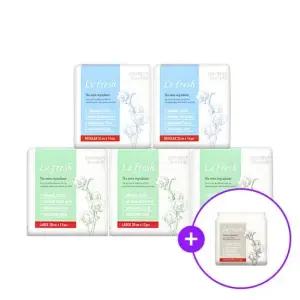 유기농 순면커버 비건생리대 중형2팩+대형3팩+롱라이너 1팩(증정)