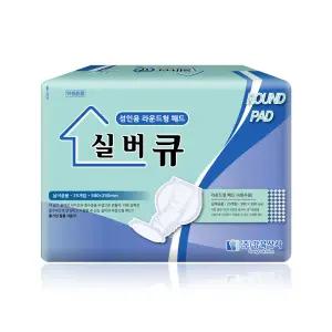 실버큐 라운드형 통기성 패드(25매) 국내생산 성인용기저귀