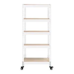 철제 조립식 강화 대형바퀴 이동식선반 5단 1000 x 600 x 1500