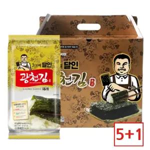 [5+1 이벤트] 광천김 달인 8호 재래김 식탁김 12봉 선물세트 /조미김/구운김/도시락김