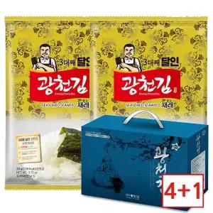 [4+1 이벤트] 광천김 달인30호 재래전장김 10봉 프리미엄 선물세트 /조미김/재래김/구운김
