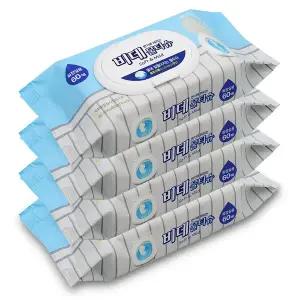 [너만아는잡화점]비데 화장실용 물티슈 60매 x 4개