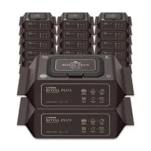 로얄 플러스 도톰한 엠보싱 물티슈 캡형 70매 x 20팩