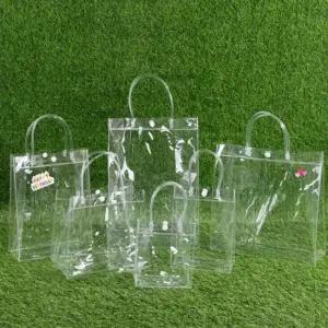 PVC 선물 쇼핑 투명 구디백 정사각형2호 젤리 와인 비닐 투명백 포장