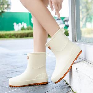 장마철 논슬립 여성레인부츠 주방작업화 미들장화 여자 패션장화 미끄럼방지신발