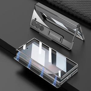 갤럭시 z폴드 7 6 전면 강화유리 액정 보호 풀커버 마그네틱 힌지 커버 거치대 슬림 하드 투명 폴더 케이스