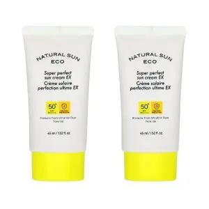 더페이스샵 내추럴 선 에코 슈퍼 퍼펙트 선크림 EX 45ml 2개
