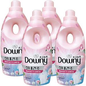 다우니 초고농축 엑스퍼트 실내건조 플로럴 프레시 본품 1L 4개