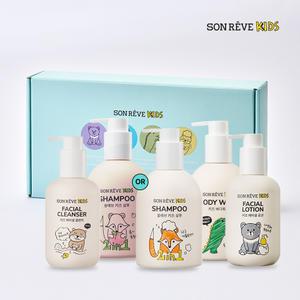 쏭레브 키즈 4종 선물세트 (샴푸+바디워시+페이셜로션+페이셜클렌저+컬러링북)_피치코코