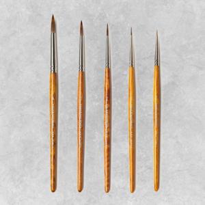 HGR 화홍 345(R)세필붓(인조모)5본조set공예붓 구성붓