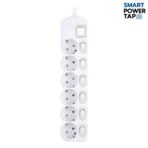 스마트파워탭  국산 LED 절전 스위치 개별 6구 멀티탭 / 전기 연장선 안전 멀티 콘센트 40cm/1.5m/2.5m/3.5m/4.5m