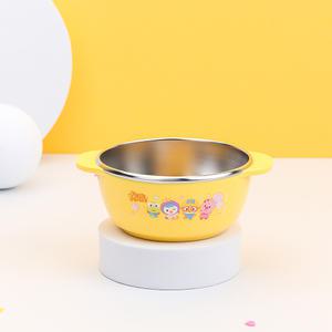 뽀로로 논슬립 스텐공기 이유식볼 아기 유아 밥그릇 죽그릇 국그릇 양수 손잡이 어린이 아이