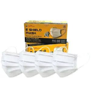 한국생산 이쉴드 4중필터 마스크 대형 50매입 덴탈마스크 편한숨쉬기 비말 이어밴드