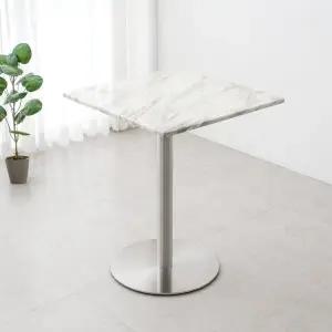 [공간미가구]스토니 화이트 600 식스 스테인 식탁 카페 티 테이블