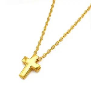 [골드리카]순금 미니십자가 목걸이 3.75g+14K잠금(99.9)