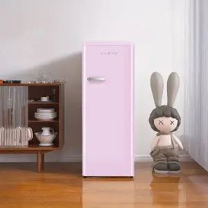 [쿠오레] 냉장고 CRR-219P UE 레트로 소형 미니 원룸 사무실 핑크 방문설치