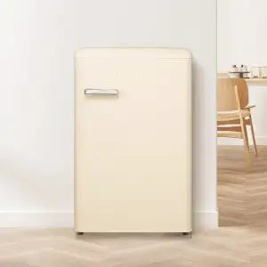 쿠잉 레트로 김치냉장고 REF-K100SC 스탠드형 1도어 소형 미니 작은 온도 냉장 냉동 겸용