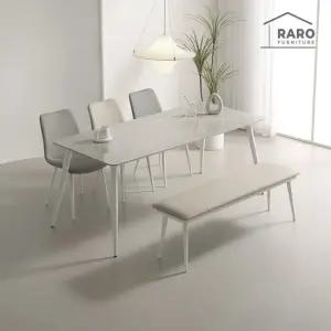 라로퍼니처 비너스 1800 양면 포세린 세라믹 6인 식탁 세트 식탁+의자3+벤치1)