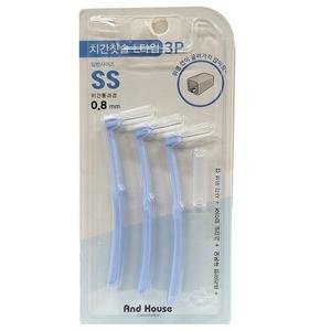 [오너클랜]교정기틈새 임플란트주변 치간칫솔 L타임 SS 0.8mm 3P