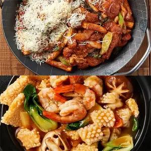 [후레쉬앤푸드]Fresh 밀키트 간편식 간편조리 인기세트 2종 (눈꽃치즈닭갈비+해물누룽지탕)