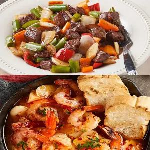 [후레쉬앤푸드]Fresh 밀키트 간편식 간편조리 인기세트 2종 (찹스테이크+감바스알아히요)