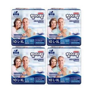 참사랑 성인기저귀 일반형 공용 팬티형 대형 10p X4팩