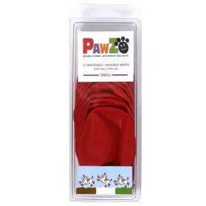 포우즈 천연 라텍스 강아지 신발 Small 빨강
