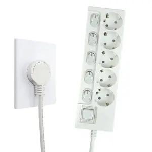 원스탑 제로갭 5구 슬림 납작 멀티탭 개별스위치 국산 멀티콘센트