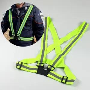 그린 한줄 세이프티 형광조끼 형광 반사조끼 엑스밴 (WFGTDX8)