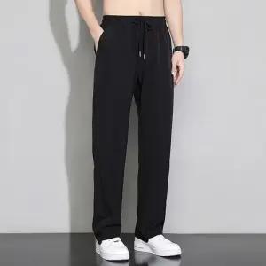 슬림 얇은 루즈 일자핏 트레이닝바지 남성용 캐주얼 슬랙스형