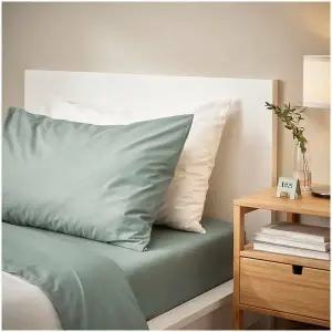 이케아 드발라 베개커버2P 그레이그린 50x80cm 침구 매트리스 이불커버