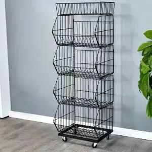 철제 간식진열대 스낵 팬트리 편의점 과자 가판대 5단 정리대