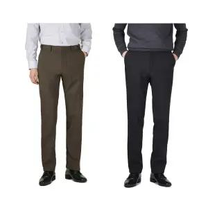 남자 겨울 캐주얼 패턴 기모 스판 정장바지 LV-PTK-707