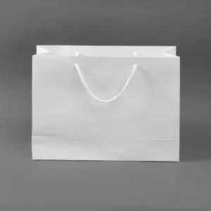 종이쇼핑백 40x30cm 쇼핑백 무지 가로형 흰색 무지쇼핑백 종이쇼핑백 종이가방 종이봉투