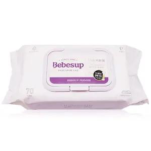 아기물티슈 프리미어 70매 캡형 6입 물티슈 브라운물티슈 물티슈100매 보습 아기물티슈