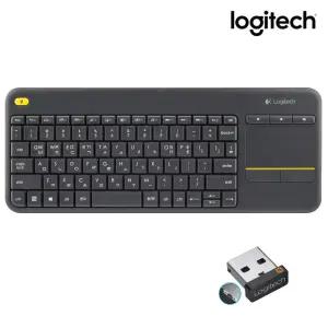 로지텍코리아 K400 Plus 무선 터치 패드 키보드 한글 자판 수신기 포함