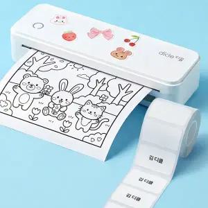 [디클] DPP-AI01W 휴대용프린터 A4 블루투스 무선 감열식 미니프린터 라벨 모바일