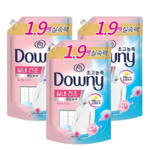 다우니 초고농축 섬유유연제 플로럴 리필 1.35L 3개