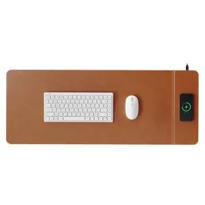 엑토 15W 고속 무선 충전 가죽 마우스 키보드 데스크매트 장패드 MP-66