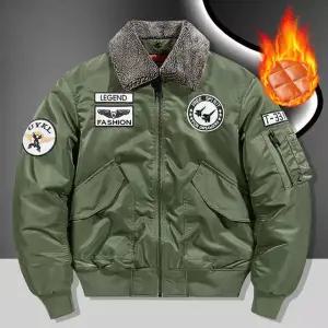 남성 탈부착 퍼카라 밀리터리 방한 항공 점퍼 와펜 자수 패치 자켓 WI227J