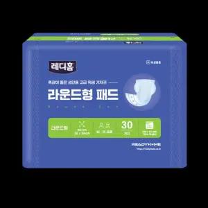 레디홈 라운드형 소변패드 속기저귀 환자용 교체형 29x56cm, 30개입, 1개