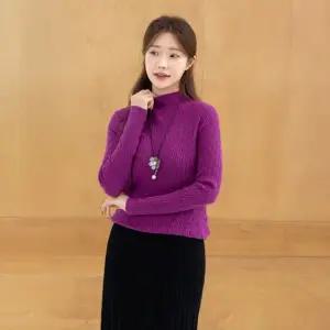 물결 짜임 니트티  마담 미시 중년 여성 빅사이즈 40대 50대