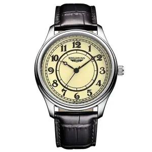 [콩심팥심]라운드 자인 아날로그 패션 초 바늘 가죽 메탈 수능