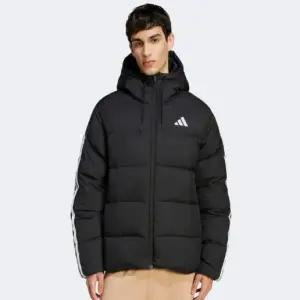 갤러리아 [ADIDAS]에센셜 클라이마웜 3-스트라이프 푸퍼 다운 후드 재킷/JM4165