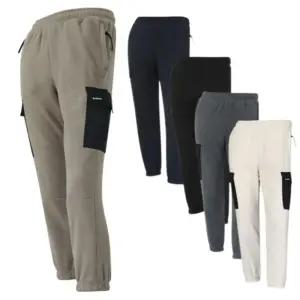 포근한 양털안감 블랙포켓 커플 밴딩 카고조거 등산바지 피크닉 스판