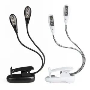 투헤드 8LED 4LED 북라이트 악보 램프 캠핑등 보면대 북라이트 악보조명 led 침실스탠드 독서등